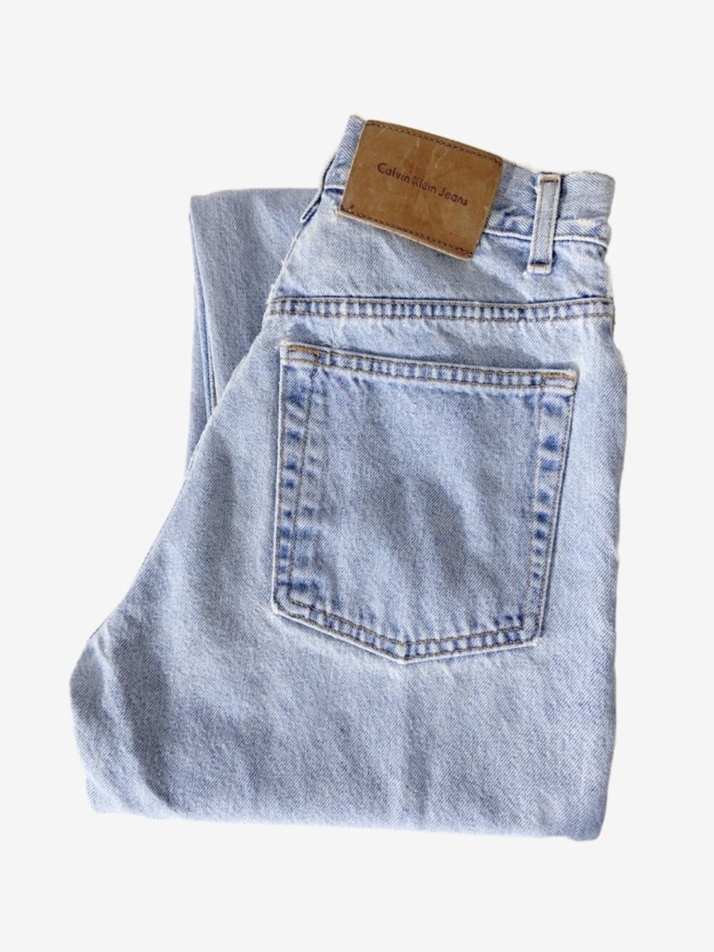 Vintage 1990s Faded Calvin Klein Straight Leg Jeans / Made in USA / size Small